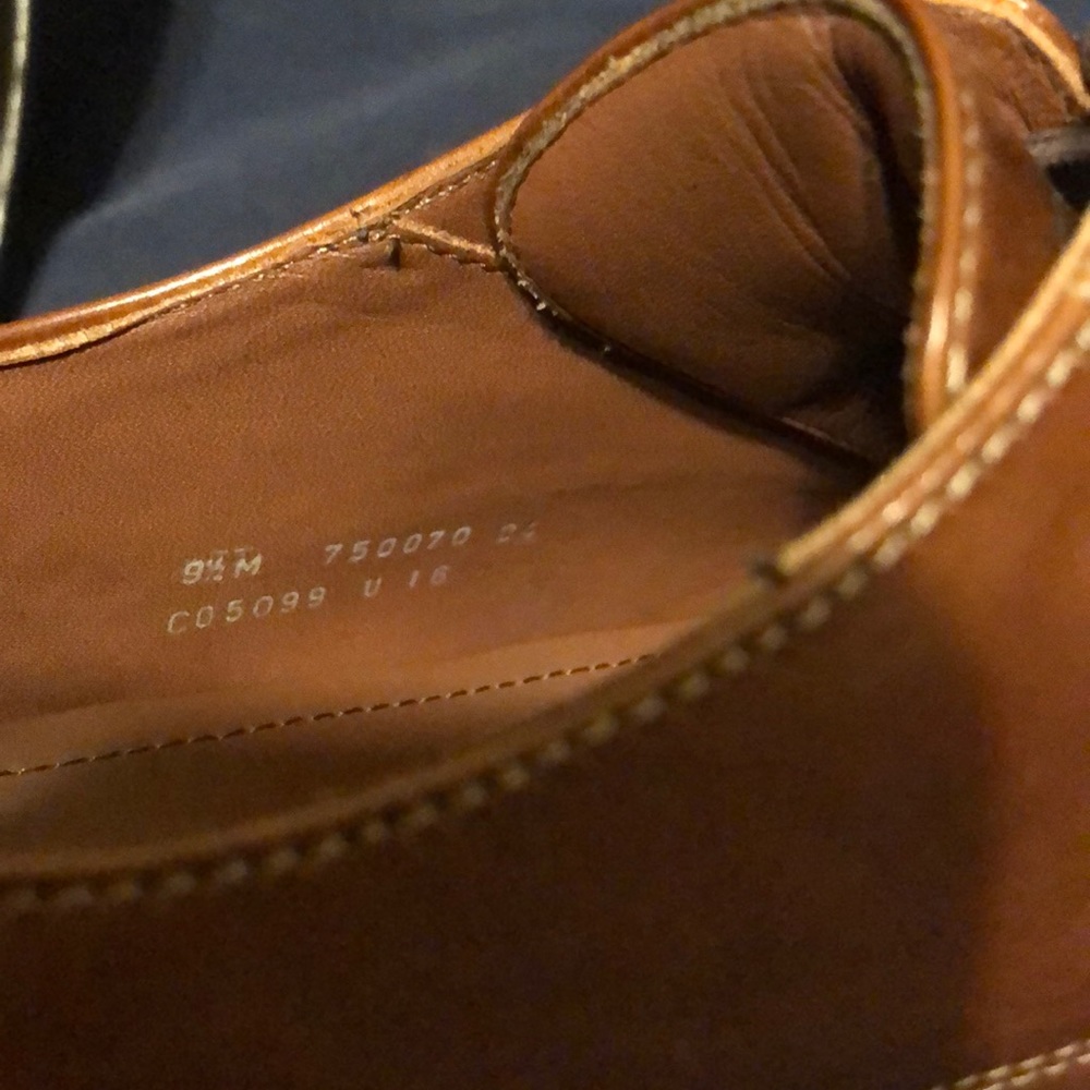 Cole Haan Split Toe Lace Dress Shoes 9 1/2M Tan - Picture 6 of 8